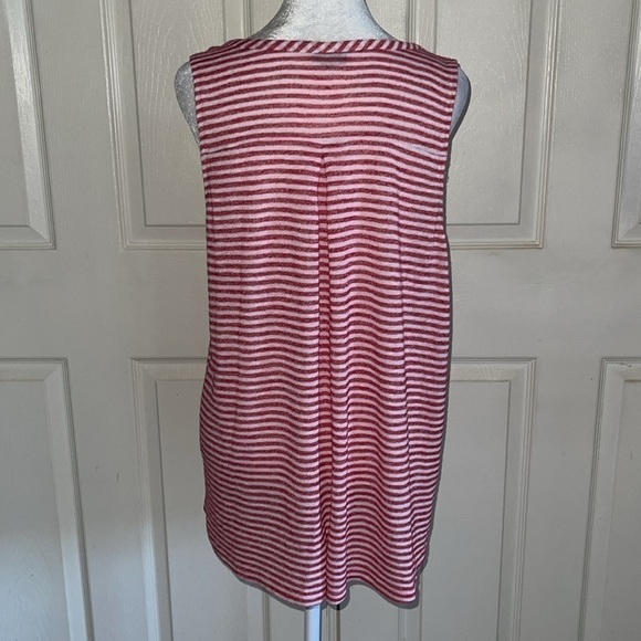 Torrid Red And White Striped V Neck Jersey Tank - Picture 2 of 4